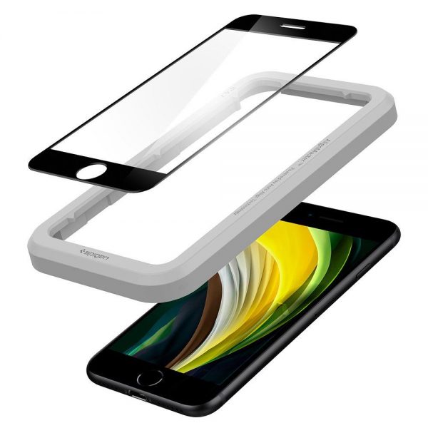 Spigen ALM Glass FC Tempered Glass for iPhone 7 / 8 / SE 2020 / 2022 - Black