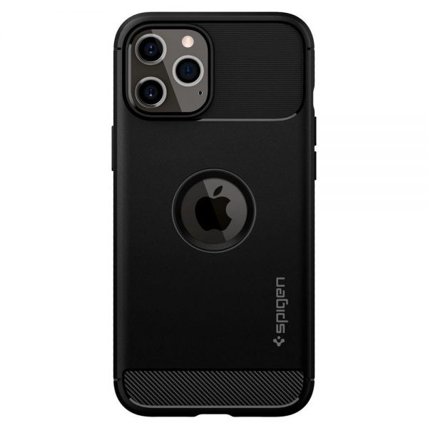 Spigen Rugged Armor Case for iPhone 12 / iPhone 12 Pro - Matte Black