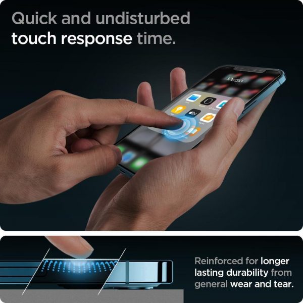 Spigen Glas.tR EZ Fit Tempered Glass for iPhone 12 Pro Max - 2 pcs.