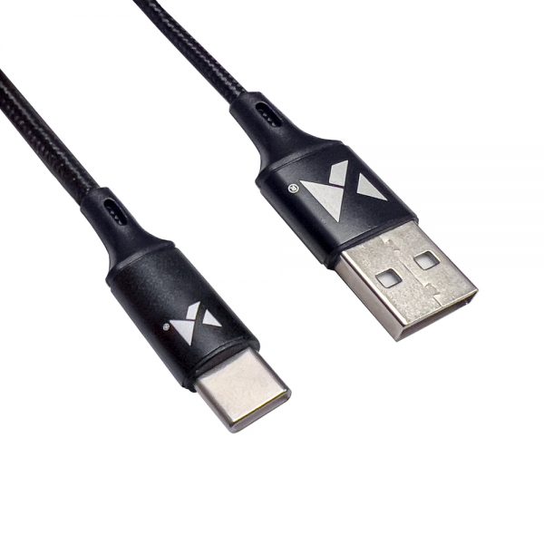 Cable USB - USB Type C 2,4A 1m black (WUC-C1B)