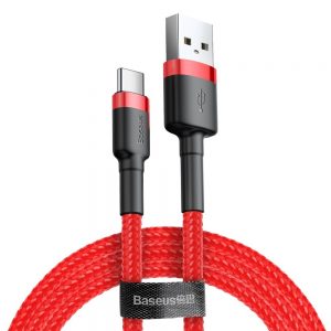 Baseus Cafule Cable Durable Nylon Braided Wire USB / USB-C QC3.0 2A 3M red