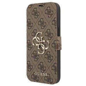 Guess iPhone 13 Pro / 13 6,1″ brązowy/brown book 4G Big Metal Logo