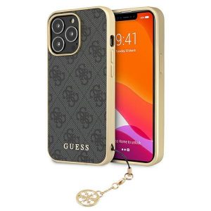 Guess iPhone 13 Pro Max 6,7″ szary/grey hardcase 4G Charms Collection