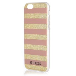 Guess iPhone 6/6S pink hardcase Ethnic Chic Stripes 3D