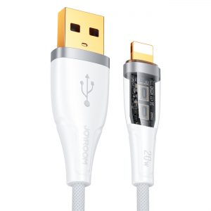 Joyroom fast charging cable with smart switch USB-A – Lightning 2.4A 1.2m white