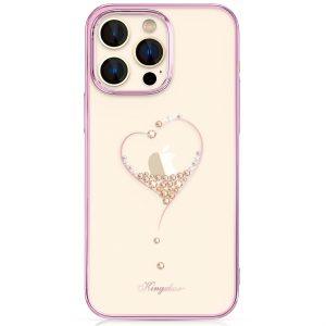 Kingxbar Wish Series case for iPhone 14 decorated with pink crystals