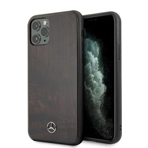 Mercedes iPhone 11 Pro hard case brązowy/brown Wood Line Rosewood