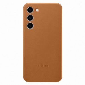 Samsung Leather Cover case for Samsung Galaxy S23+ genuine camel leather case