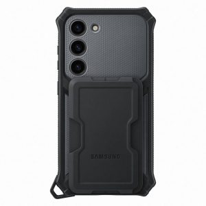 Samsung Rugged Gadget Case for Samsung Galaxy S23 Rugged Cover Ring Holder Stand gray