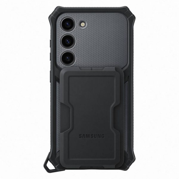 Samsung Rugged Gadget Case for Samsung Galaxy S23 Rugged Cover Ring Holder Stand gray