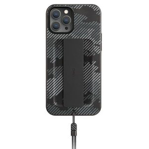 UNIQ etui Heldro iPhone 12/12 Pro 6,1″ czarny moro/charcoal camo Antimicrobial