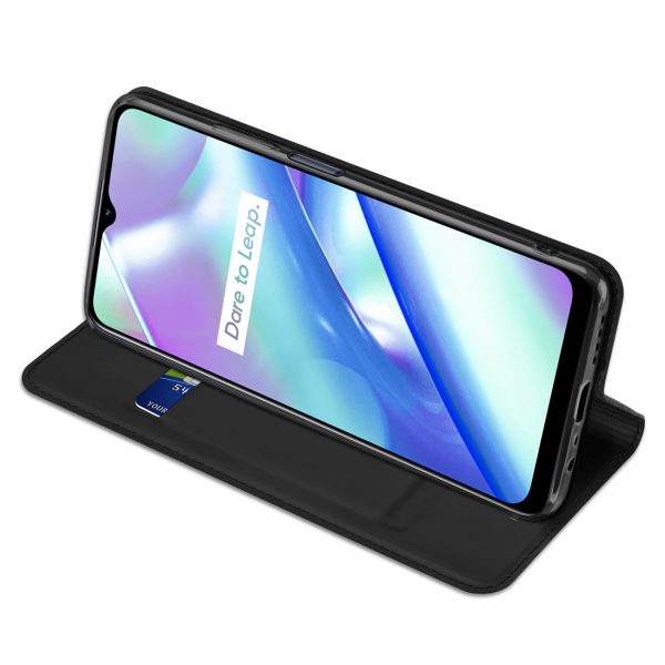 Dux Ducis Skin Pro Case Realme C33 Flip Card Wallet Stand Black