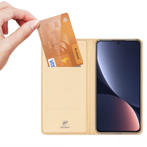 Dux Ducis Skin Pro Case Xiaomi 13 Flip Card Wallet Gold Stand