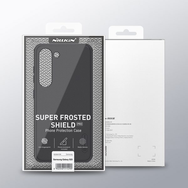 Nillkin Super Frosted Shield Pro case for Samsung Galaxy S23+ armored cover + phone stand blue