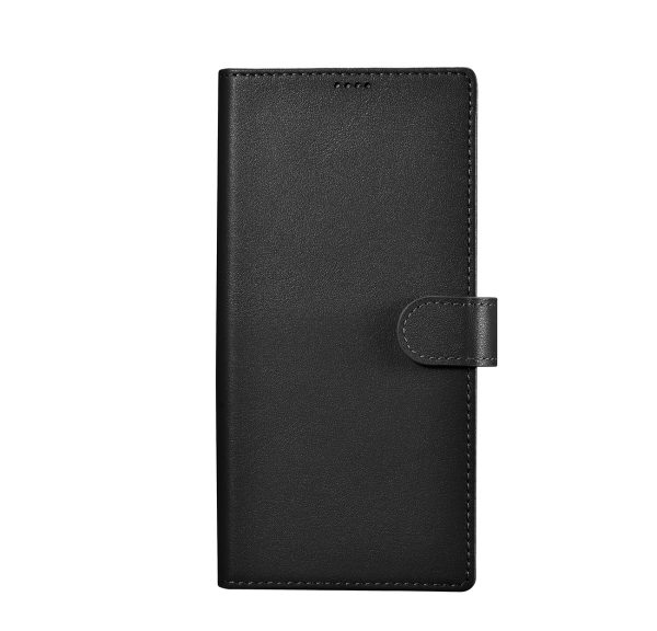 ICarer Wallet Case for Samsung Galaxy S23 Ultra leather case wallet black