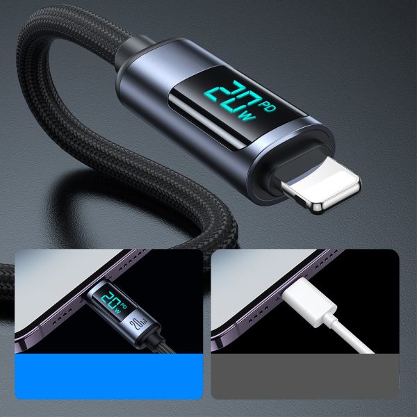 Joyroom Prism Series A16 Lightning / USB-C PD 20W 1.2m cable - black