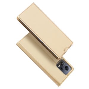 Dux Ducis Skin Pro Case For Xiaomi Redmi Note 12 5G / Poco X5 5G Flip Cover Card Wallet Stand Gold