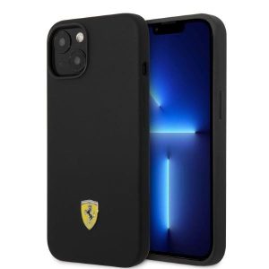 Ferrari iPhone 14 6.1" black/black hardcase Silicone Metal Logo Magsafe