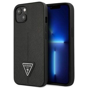 Guess iPhone 13 mini 5,4 "black / black hardcase SaffianoTriangle Logo