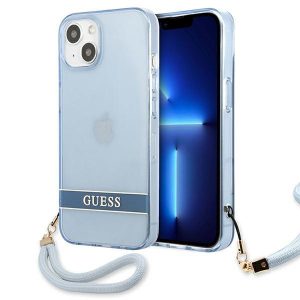 Guess iPhone 13 mini 5,4 "blue / blue hardcase Translucent Stap