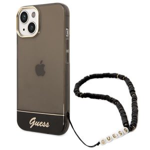 Guess iPhone 14 6.1 "black / black hardcase Translucent Pearl Strap