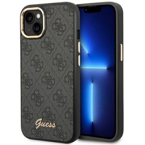 Guess iPhone 14 Plus 6.7 "black / black hard case 4G Vintage Gold Logo