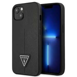 Guess iPhone 14 Plus 6,7 "black / black hardcase SaffianoTriangle Logo