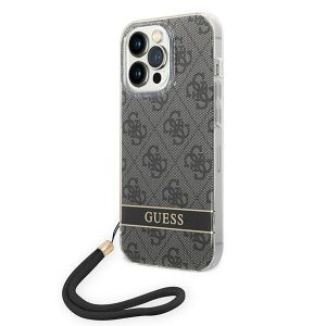 Guess iPhone 14 Pro Max 6.7 "black / black hardcase 4G Print Strap