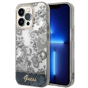 Guess iPhone 14 Pro Max 6.7 "gray / gray hardcase Porcelain Collection