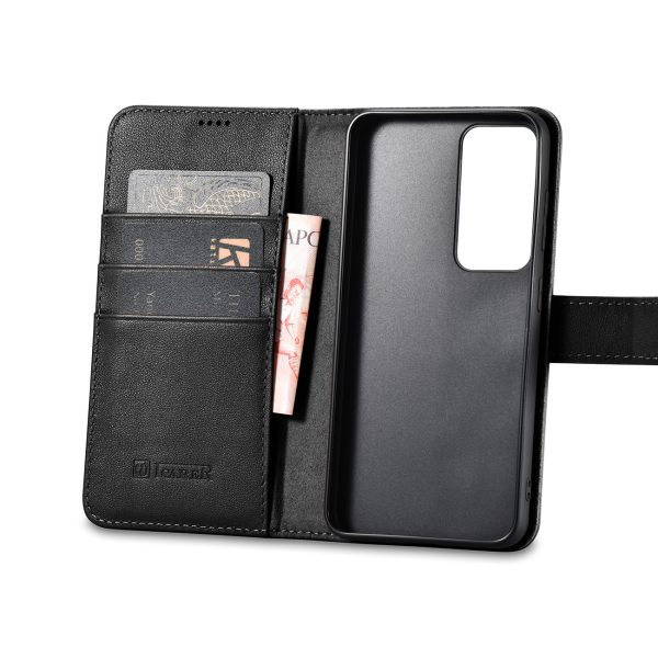 ICarer Wallet Case for Samsung Galaxy S23+ leather case wallet black