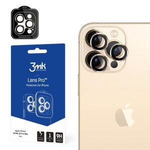 IPhone 13 Pro Max / 13 Pro 9H Camera Glass for 3mk Lens Protection Pro Series Lens – Gold