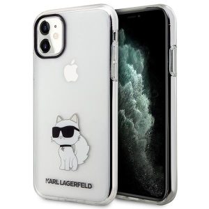 Karl Lagerfeld case for iPhone 11 / XR from the Ikonik Choupette series – transparent