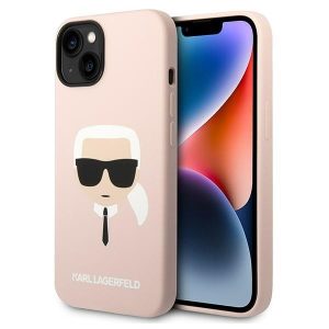 Karl Lagerfeld iPhone 14 Plus 6.7 "hardcase pink / pink Silicone Karl`s Head