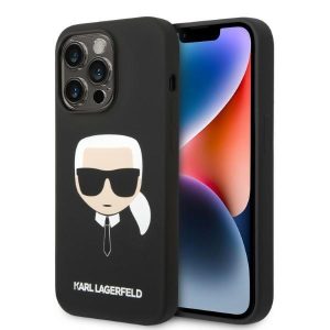 Karl Lagerfeld iPhone 14 Pro 6.1 "hardcase black / black Silicone Karl`s Head Magsafe