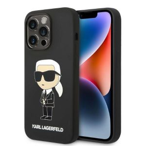 Karl Lagerfeld iPhone 14 Pro Max 6.7" hardcase black/black Silicone Ikonik Magsafe