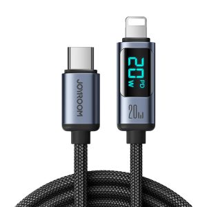 Lightning – USB C cable 20W 1.2m with LED display Joyroom S-CL020A16 – black