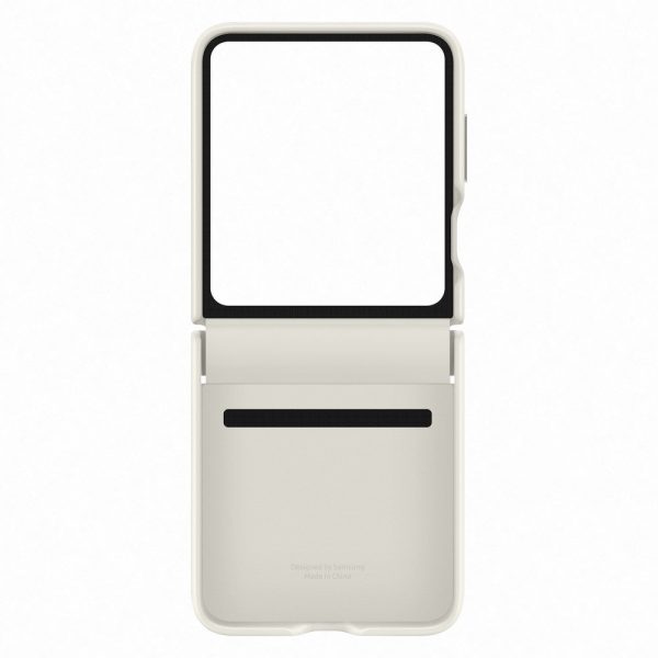 Eco-leather case for Samsung Galaxy Z Flip 5 - cream