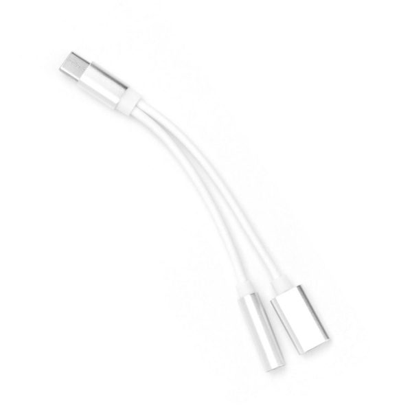 Adapter HF/audio + charging Type C to Jack 3,5mm white