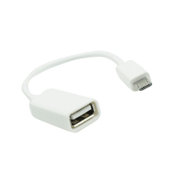 Adapter OTG USBdoA do Micro USB white