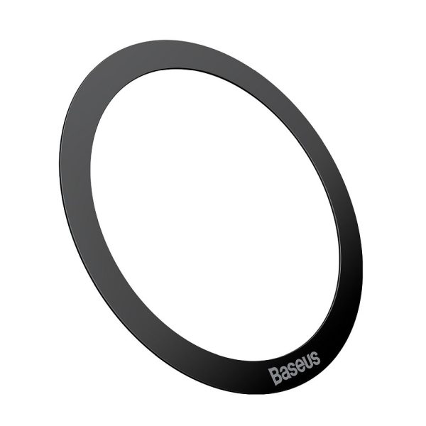 BASEUS universal round plate / magnetic metal ring compatible with MagSafe black  PCCH000001