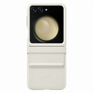 Eco-leather case for Samsung Galaxy Z Flip 5 – cream