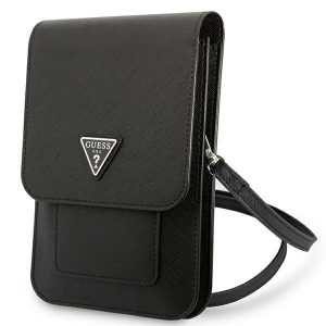 Guess Handbag black / black Saffiano Triangle