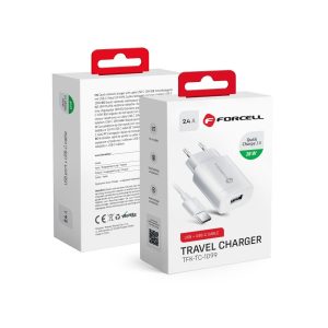 Travel Charger Forcell with USB socket type-C – 2,4A 18W with Quick Charge 3.0 function