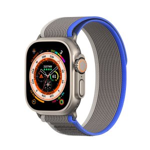 Velcro Sports Strap for Apple Watch 8 / 7 / 6 / SE / 5 / 4 / 3 / 2 / 1  Dux Ducis Strap YJ Version – Blue Gray