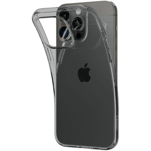 Spigen Crystal Flex iPhone 15 Plus Case - Gray-Transparent