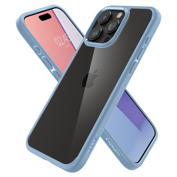 Spigen Crystal Hybrid Case for iPhone 15 Pro Max - Clear Blue