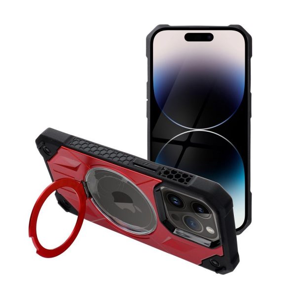 Armor Mag Cover case compatible with MagSafe for IPHONE 13 PRO red