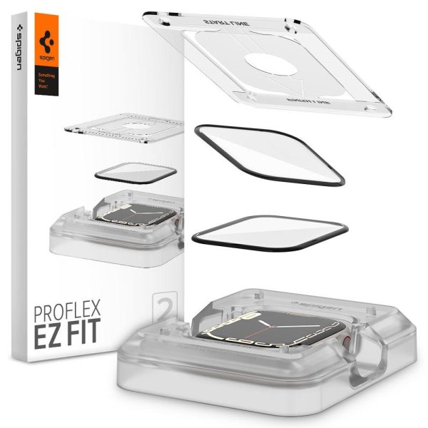 HYBRID GLASS Spigen PROFLEX ”EZ FIT” 2-PACK Apple Watch 7 / 8