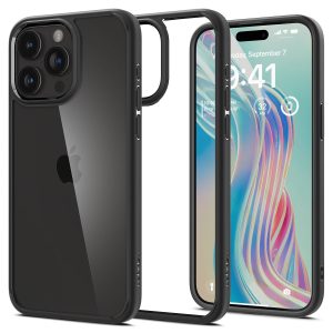 Spigen Crystal Hybrid, matte black – iPhone 15 Pro