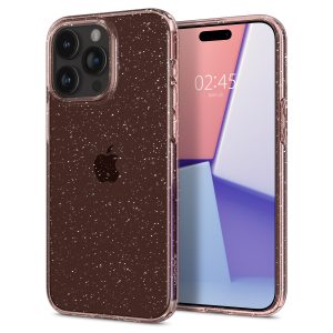 Spigen Liquid Crystal Glitter, rose quartz – iPhone 15 Pro